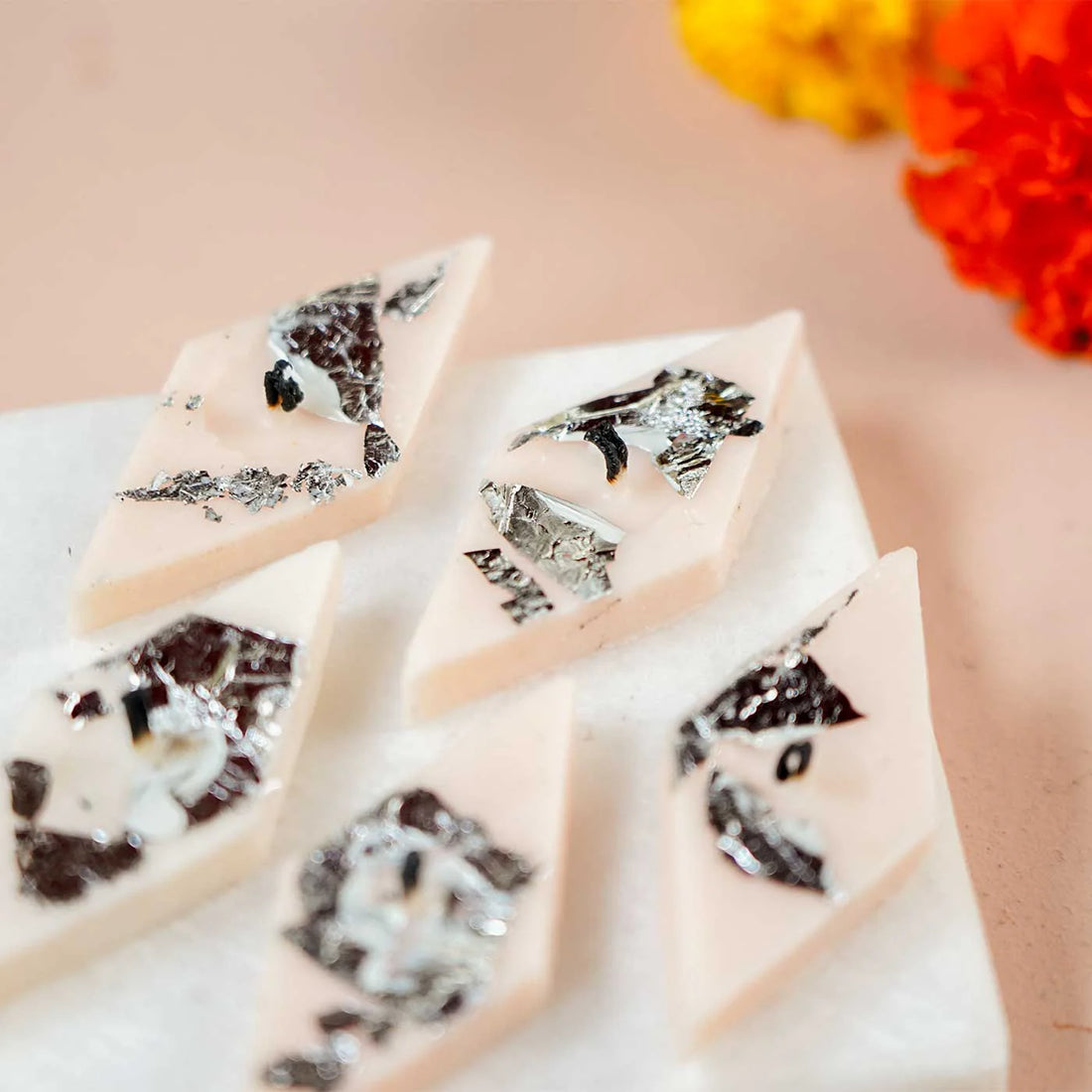 Kaju Katli Candles | Set of 6