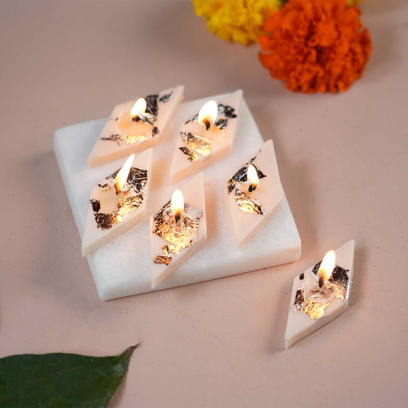 Kaju Katli Candles | Set of 6