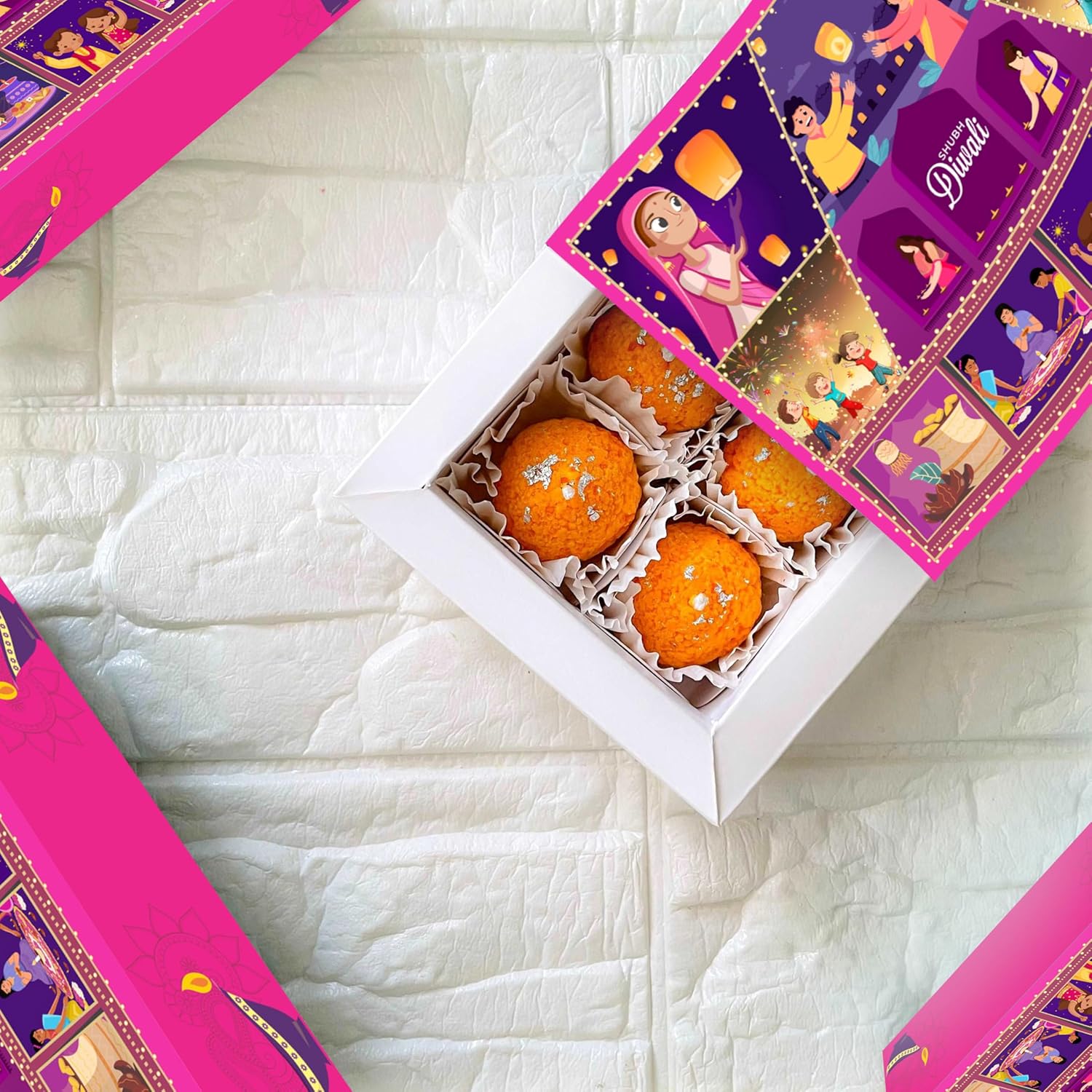 Motichoor Ladoo Candles | Set of 6 | Festive Handmade Decorative Candles