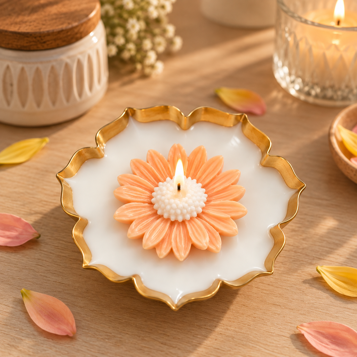 Daisy Urli Candle | Handmade Decorative Candle