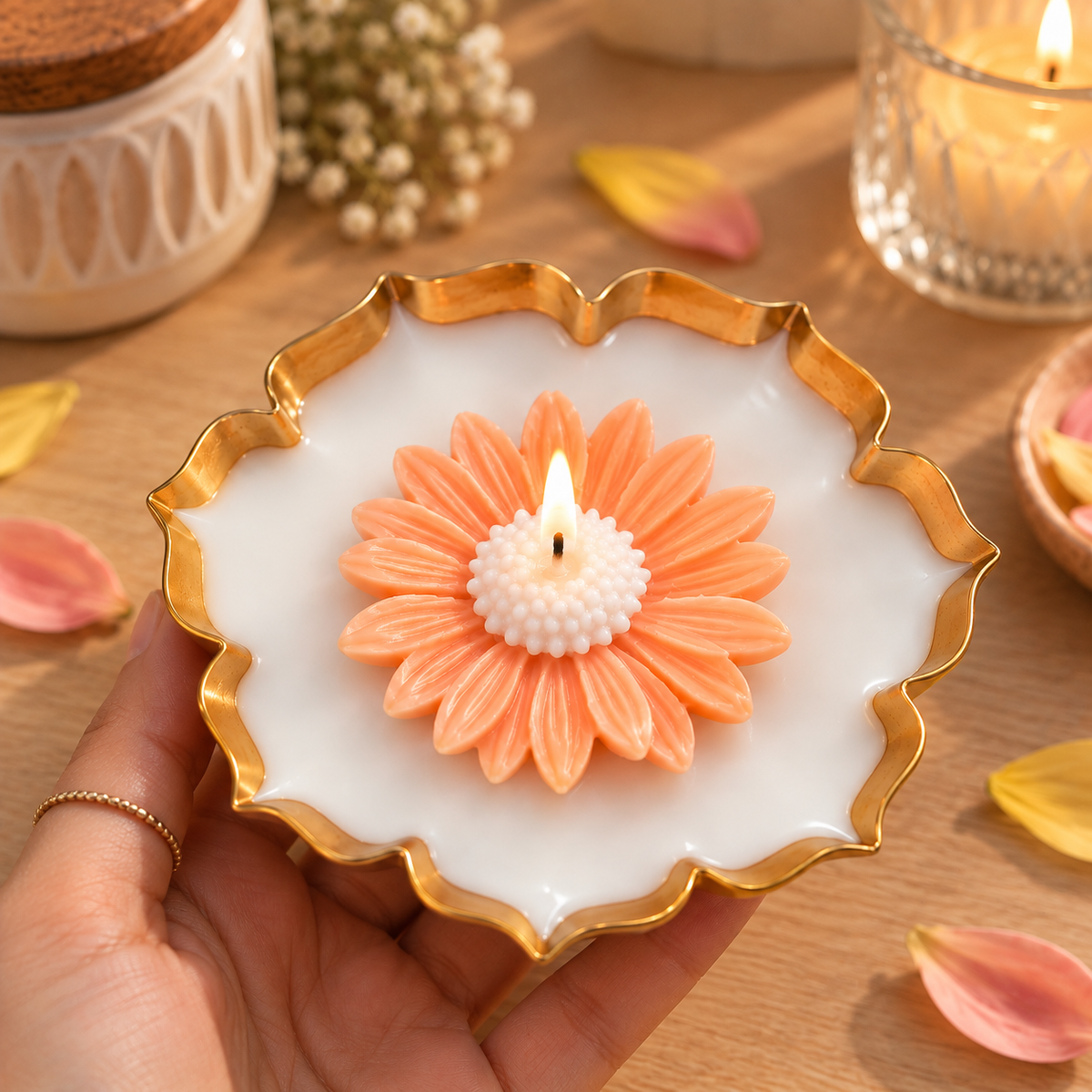 Daisy Urli Candle | Handmade Decorative Candle