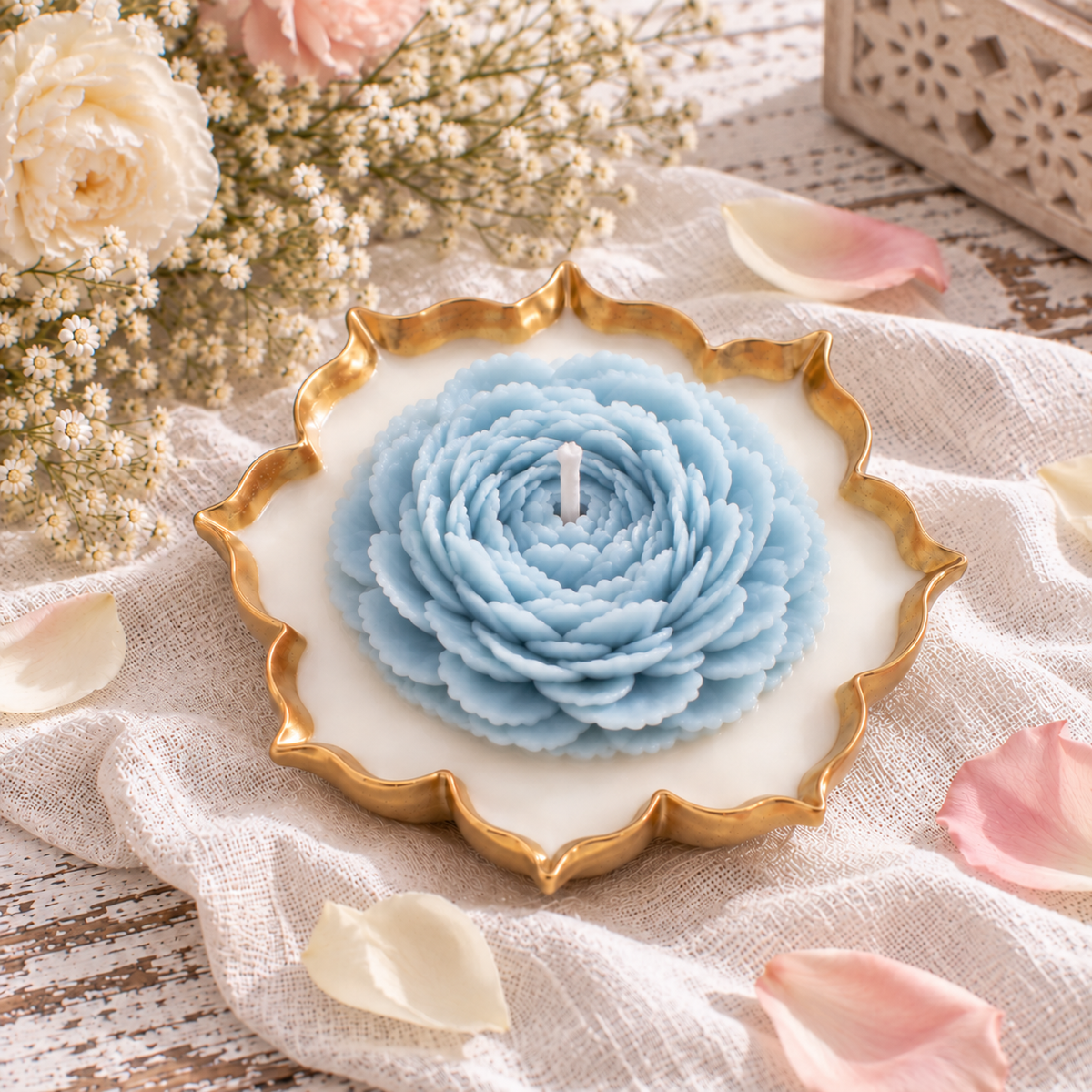 Peony Urli Candle | Handmade Decorative Candle