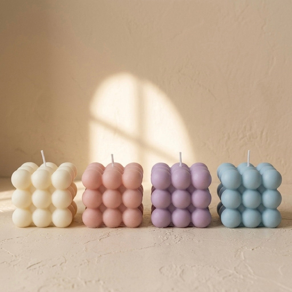Bubble Candles Set of 4 | Large Size Decorative Candles