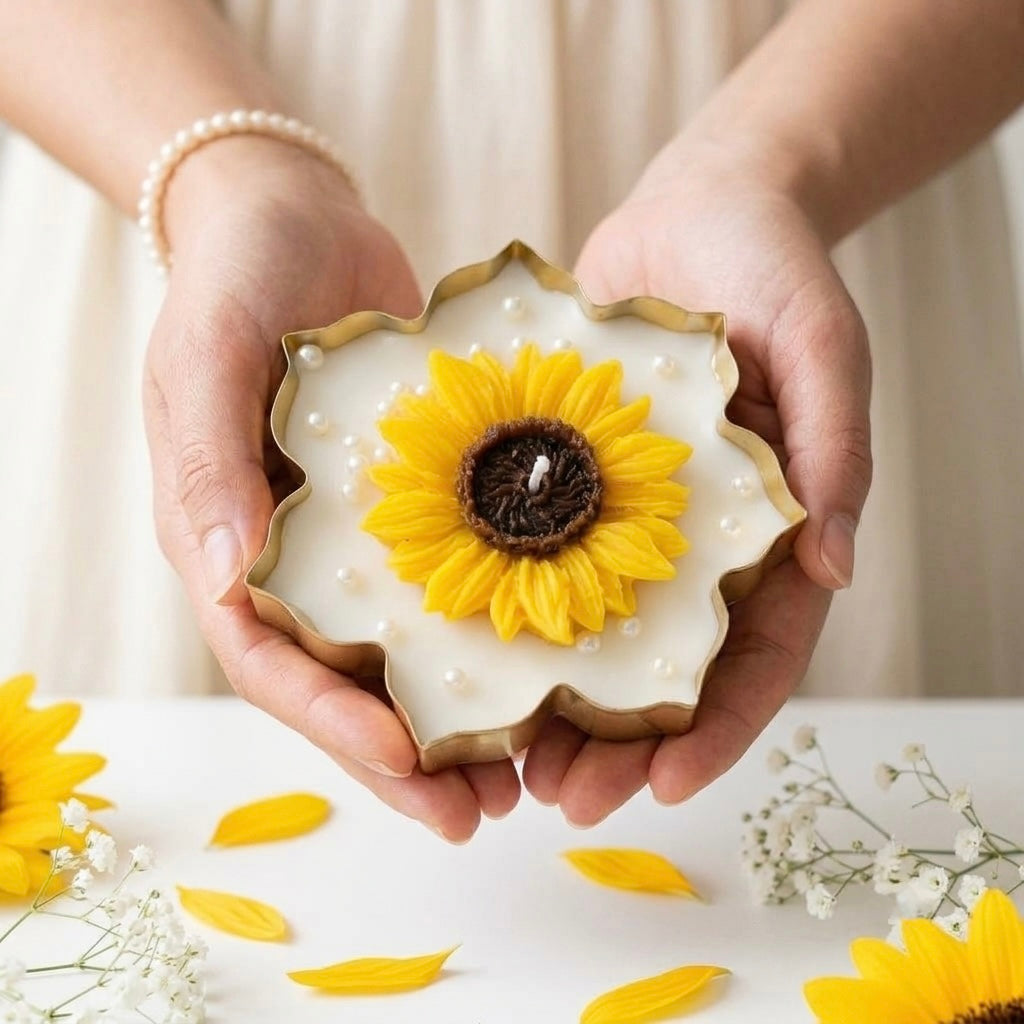 Sunflower Urli Candle | Handmade Decorative Candle