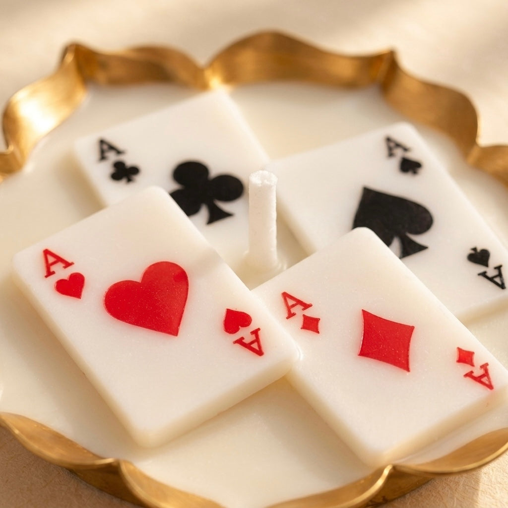 Royal Flush Urli Candle | Playing Card Theme Candle
