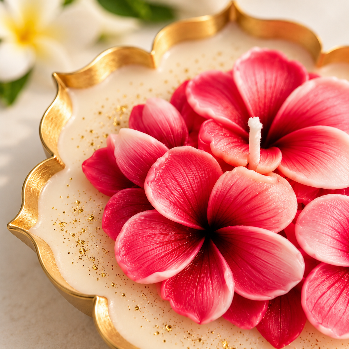 Plumeria Floral Urli Candle | A Little Diwali Glow