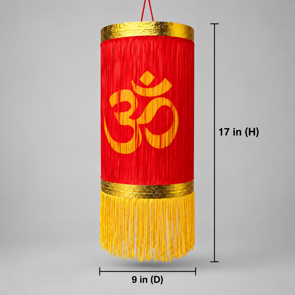 Om & Swastik Fabric Hanging Kandil | Traditional Diwali Décor