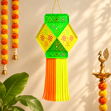 Vibrant Floral Hanging Kandil | Diwali Festive Décor