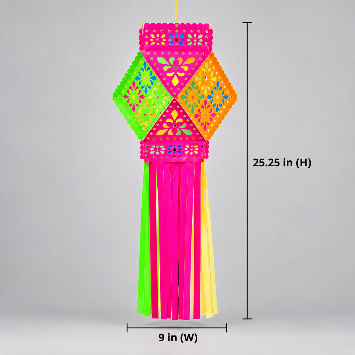 Multicolour Floral Kandil | Decorative Diwali Lantern (Small)